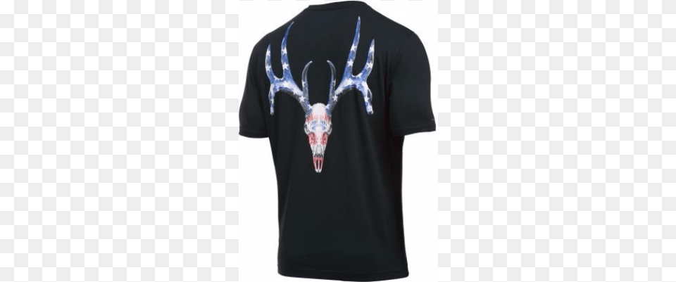 Under Armour Whitetail Skull T Shirt Reindeer, Clothing, T-shirt, Antler, Trident Png Image