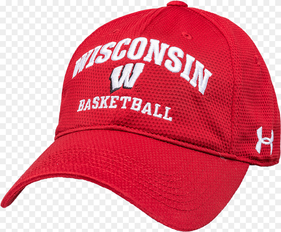 Under Armour Wisconsin Basketball Adjustable Hat Red For Baseball, Baseball Cap, Cap, Clothing Free Transparent Png
