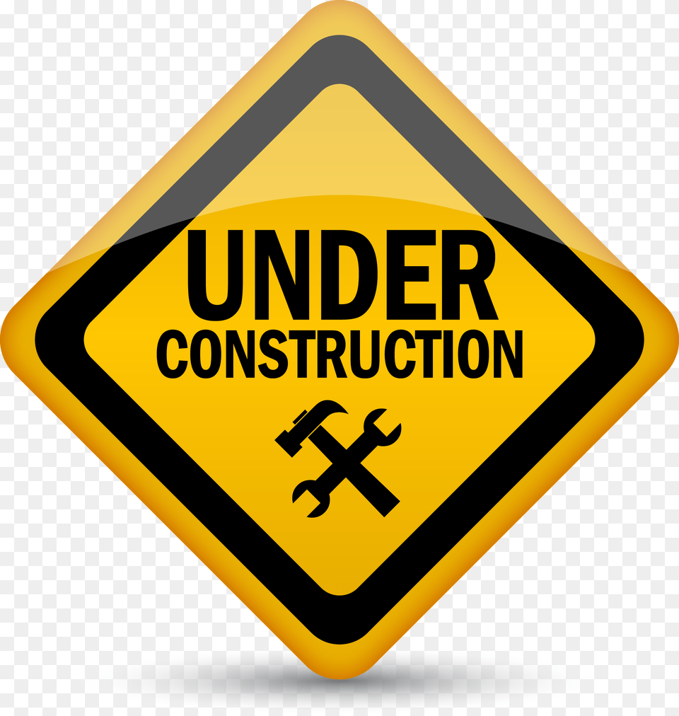 Under Construction, Sign, Symbol, Road Sign, Disk Png