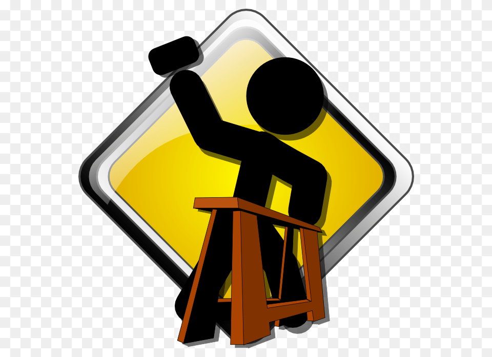 Under Construction, Carpenter, Person, Sign, Symbol Free Png Download