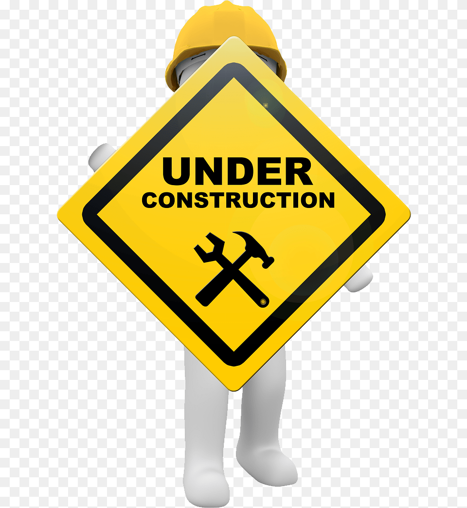 Under Construction, Sign, Symbol, Road Sign Free Png