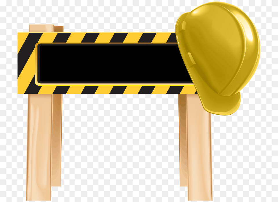 Under Construction Barrier, Clothing, Fence, Hardhat, Helmet Free Png Download