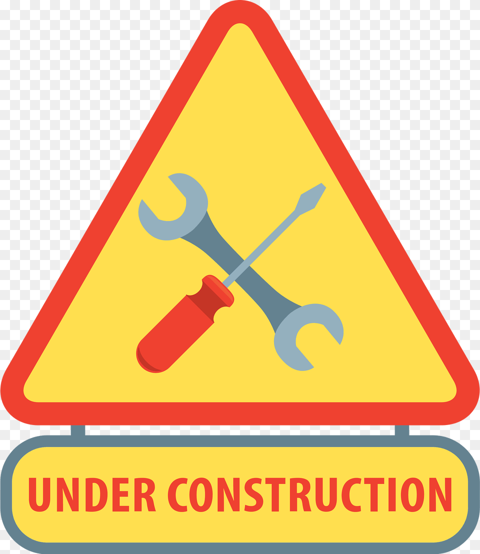 Under Construction Clipart, Sign, Symbol, Road Sign, Device Png Image
