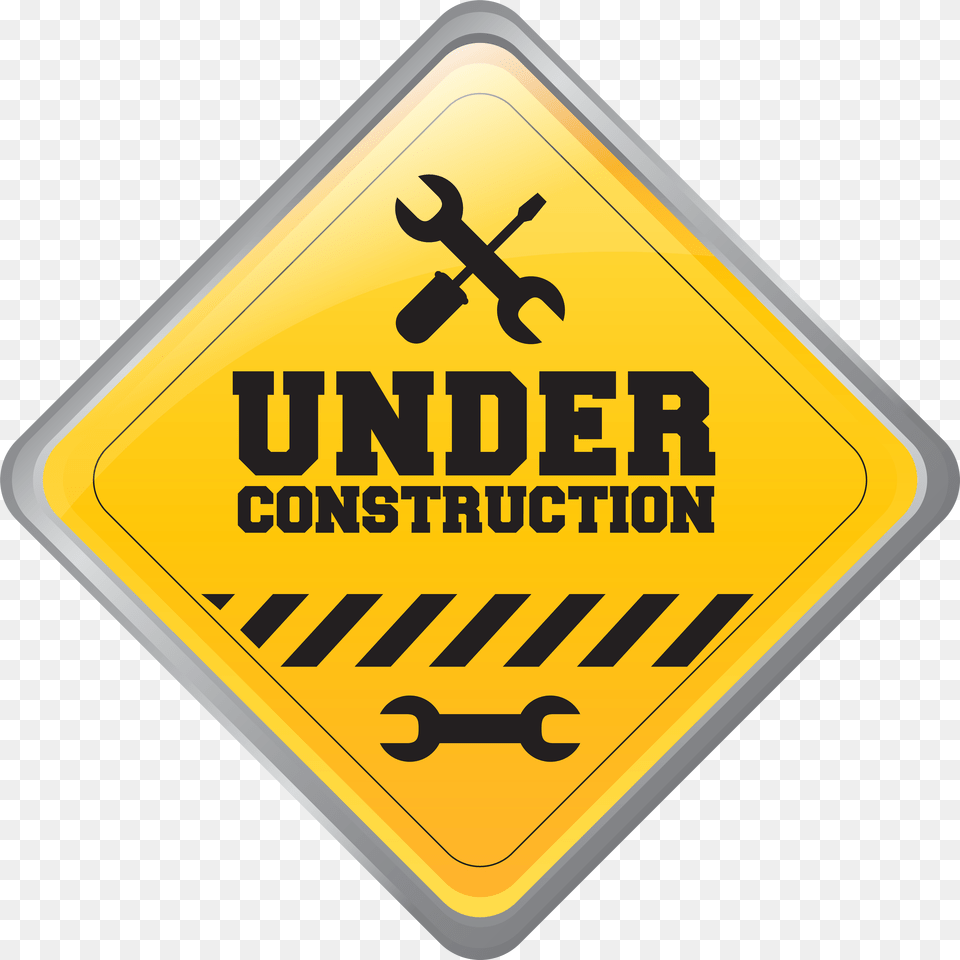 Under Construction Sign Clip Art, Symbol, Road Sign Png Image