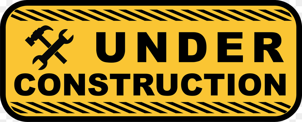 Under Construction Sign Clipart, License Plate, Transportation, Vehicle, Text Free Transparent Png