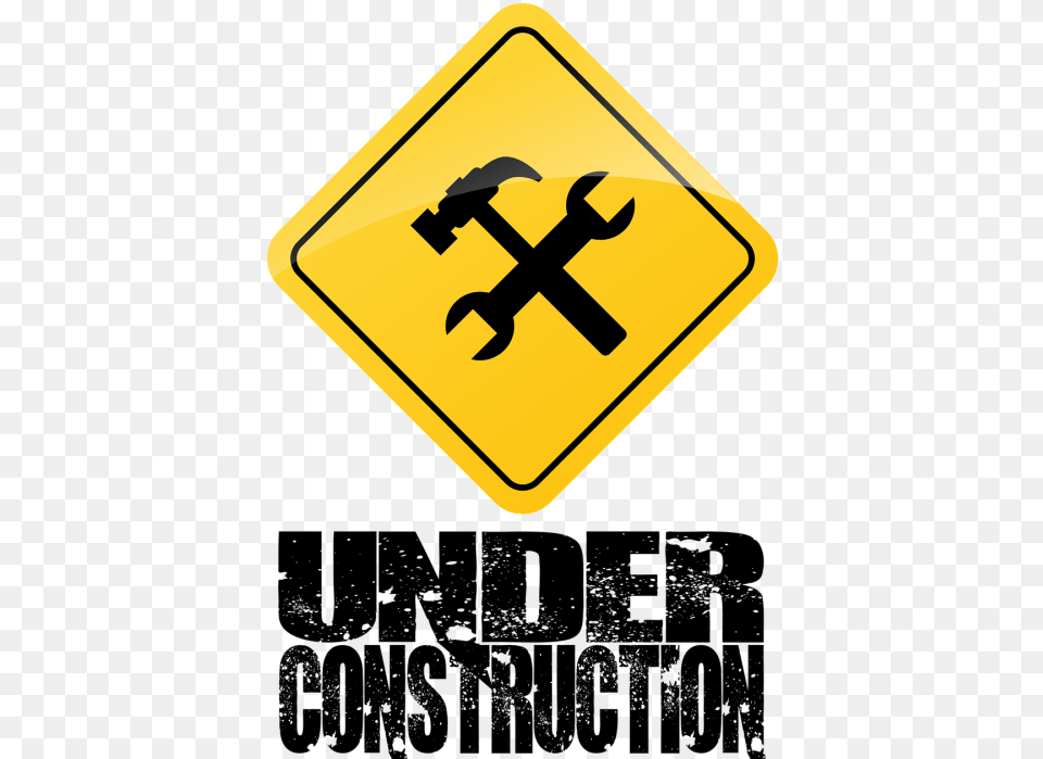 Under Construction Under Construction Sign, Symbol, Road Sign, Blackboard Png Image