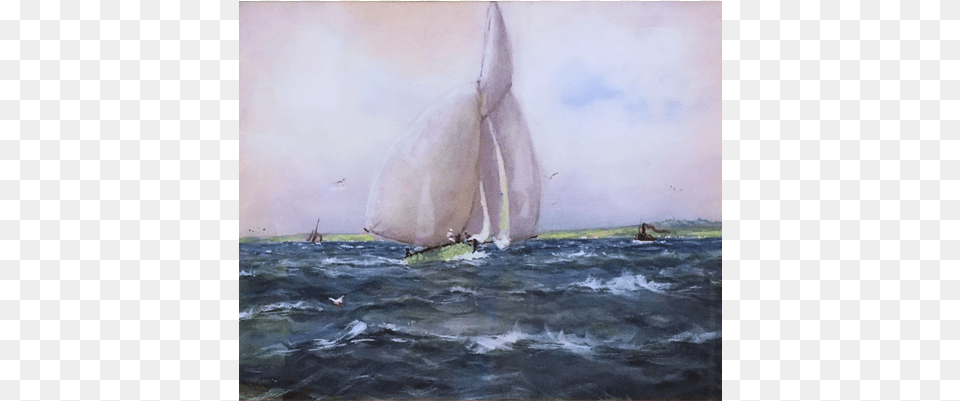 Under Sole Sail Patrick Downie, Art, Boat, Painting, Sailboat Png Image