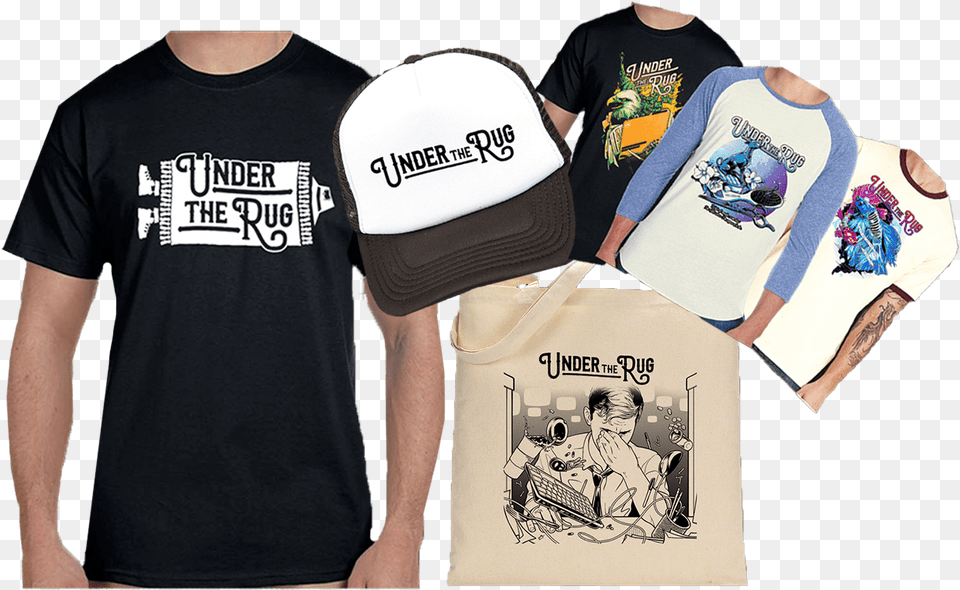 Under The Rug American Indie Rock Band Based In Carson Illustration, T-shirt, Baseball Cap, Cap, Clothing Free Transparent Png