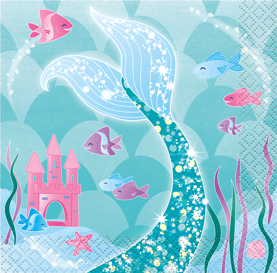Under The Sea Mermaid Napkins Mermaid Napkins, Applique, Pattern, Art, Graphics Free Png