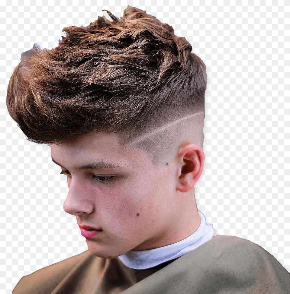 Undercut Disconnected Messy Quiff, Body Part, Person, Neck, Male Free Png