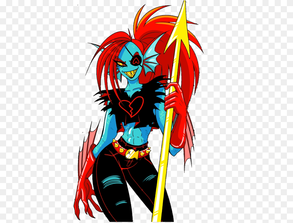 Underfell Undyne, Adult, Female, Person, Woman Free Png Download