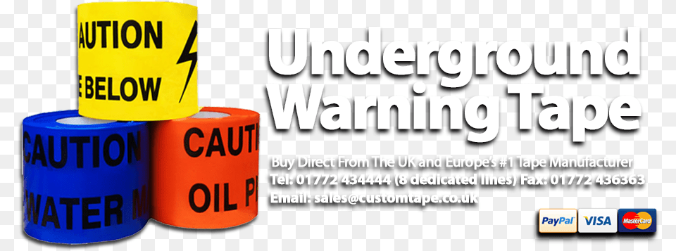 Underground Warning Tape By Custom Ltd Europes Paypal, Paper, Can, Tin Png