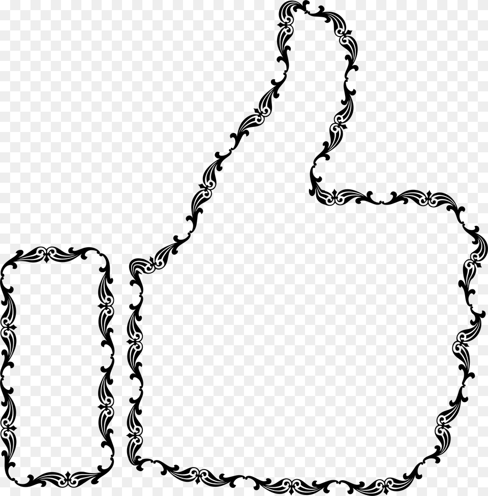 Underline Flourish Vector Underline Victorian Dna Thumbs Up, Gray Png Image