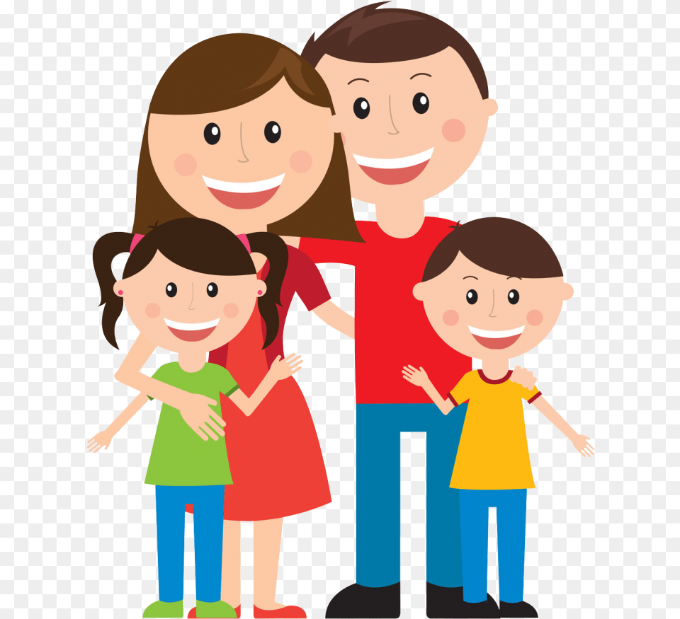 Understanding Home Insurance Family Of Four Clipart, People, Person, Baby, Face Free Transparent Png