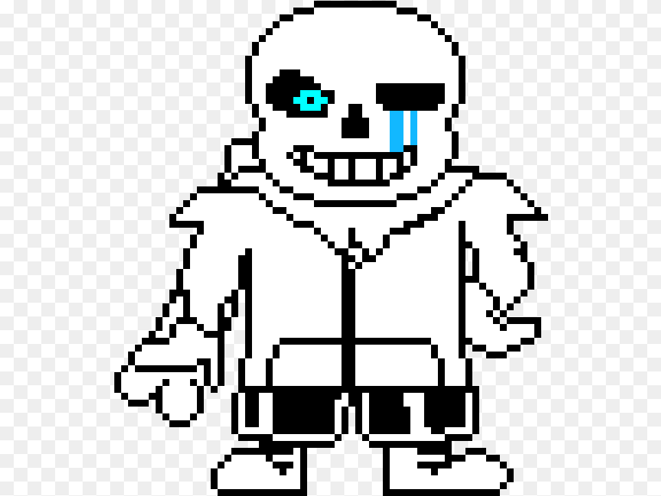 Underswap Disbelief Sans Sprite Pixel Art Sans, Stencil, Face, Head, Person Png Image