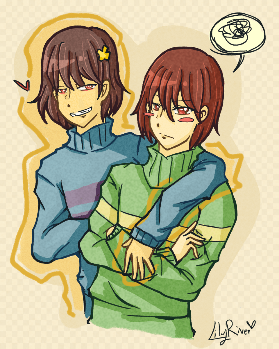 Underswap Frisk And Chara 39 Cartoon, Book, Comics, Publication, Baby Free Png