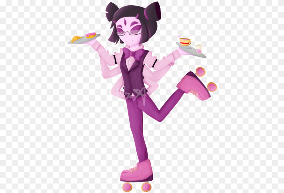 Underswap Muffet And Grillby Imagenes De Underswap Muffet, Purple, Child, Female, Girl Free Png