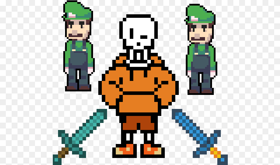 Underswap Papyrus Overworld Sprite, Person, Face, Head, Robot Png Image