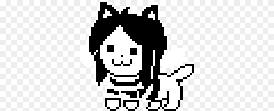 Underswap Temmie Temmie Sprite No Background, Stencil, Photography, Qr Code Free Transparent Png