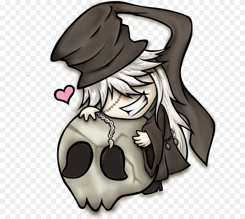 Undertaker Black Butler Chibi, Book, Comics, Publication, Person Png