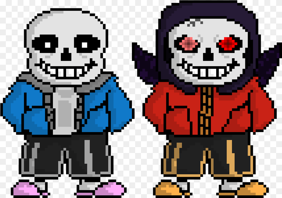 Undertale Amp Redtale Shaded Sans Pixel Art, Qr Code Free Png