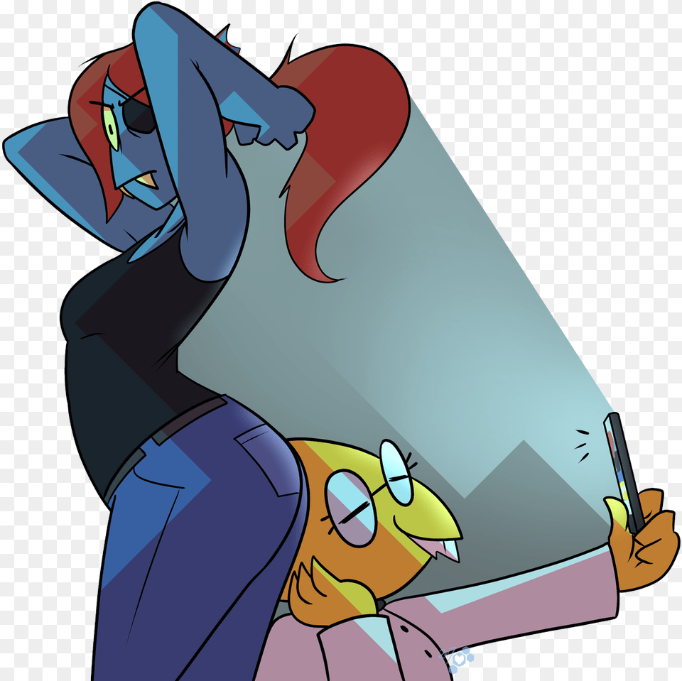 Undertale Cartoon Mammal Fictional Character Vertebrate Undyne With A Big Butt, Electronics, Mobile Phone, Phone, Dynamite Free Png Download