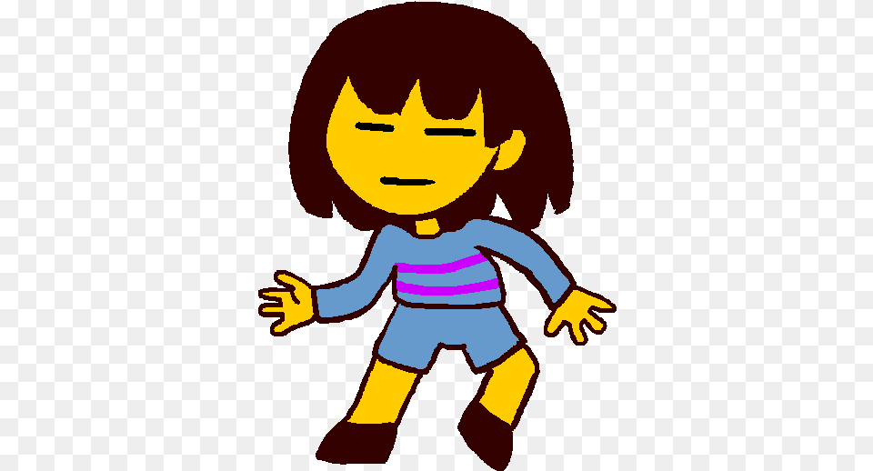 Undertale Frisk Dance Gif, Baby, Person, Face, Head Png