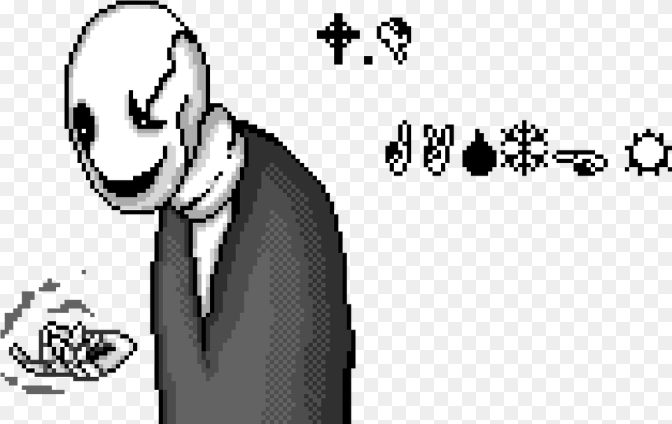 Undertale Gaster Pixel Art, Adult, Male, Man, Person Png Image