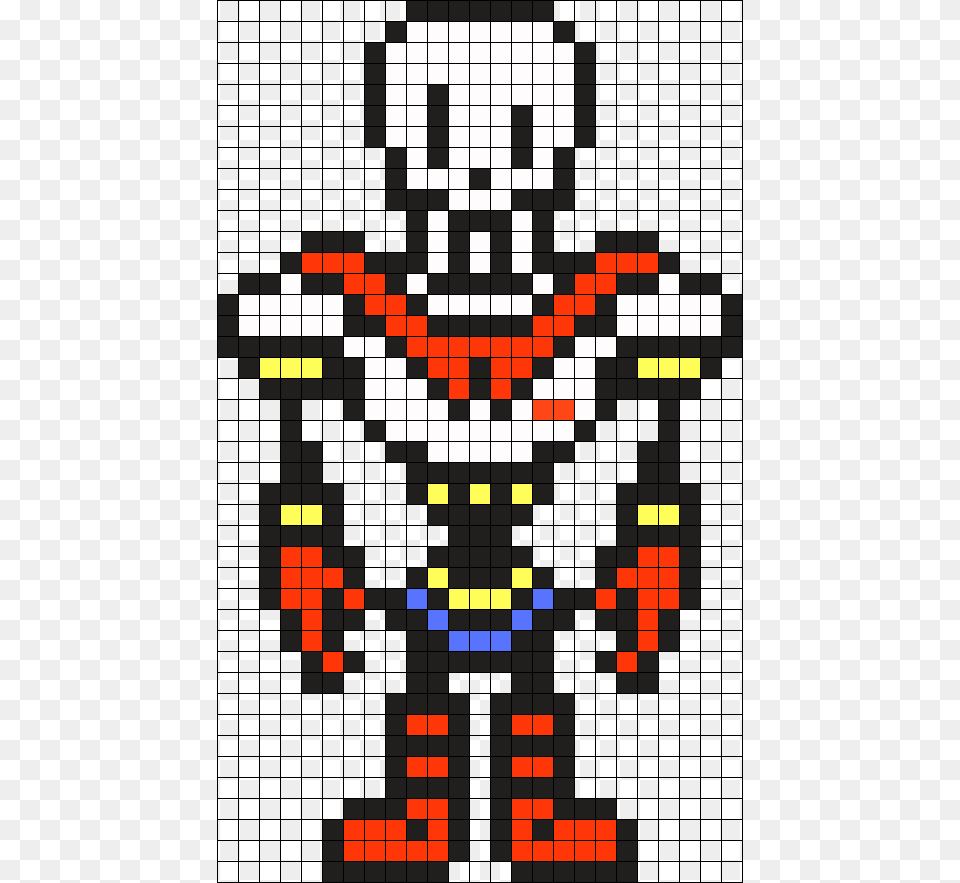 Undertale Papyrus Perler Bead Pattern Bead Sprite Undertale Pixel Art Grid Papyrus Png Image