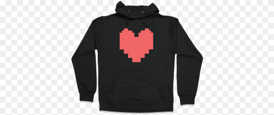 Undertale Pixel Heart Hooded Sweatshirt Determination Undertale, Clothing, Hoodie, Knitwear, Sweater Png