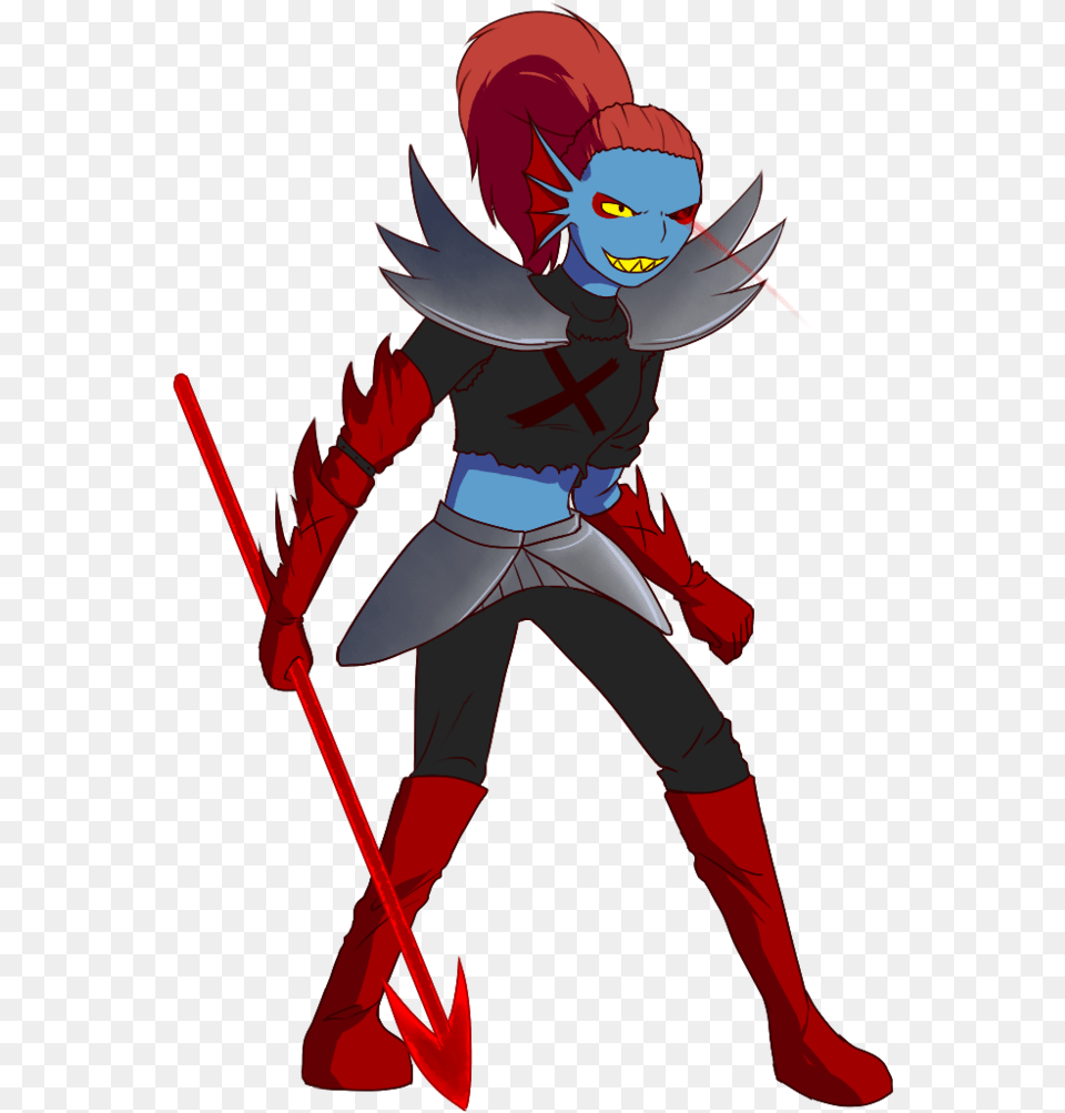Undertale Red Fictional Character Baseball Equipment Underfell Undyne The Undying, Person, Book, Comics, Publication Free Transparent Png