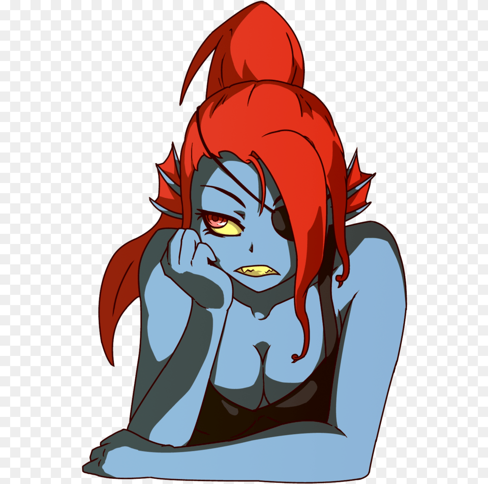Undertale Red Fictional Character Mammal Cartoon Vertebrate Anime Undyne Undertale, Book, Comics, Publication, Person Free Png