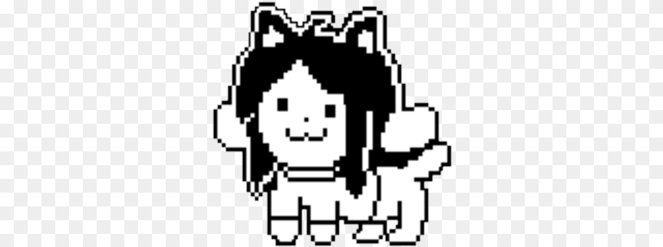 Undertale Temmie Temmie Undertale Transparent, Stencil Free Png