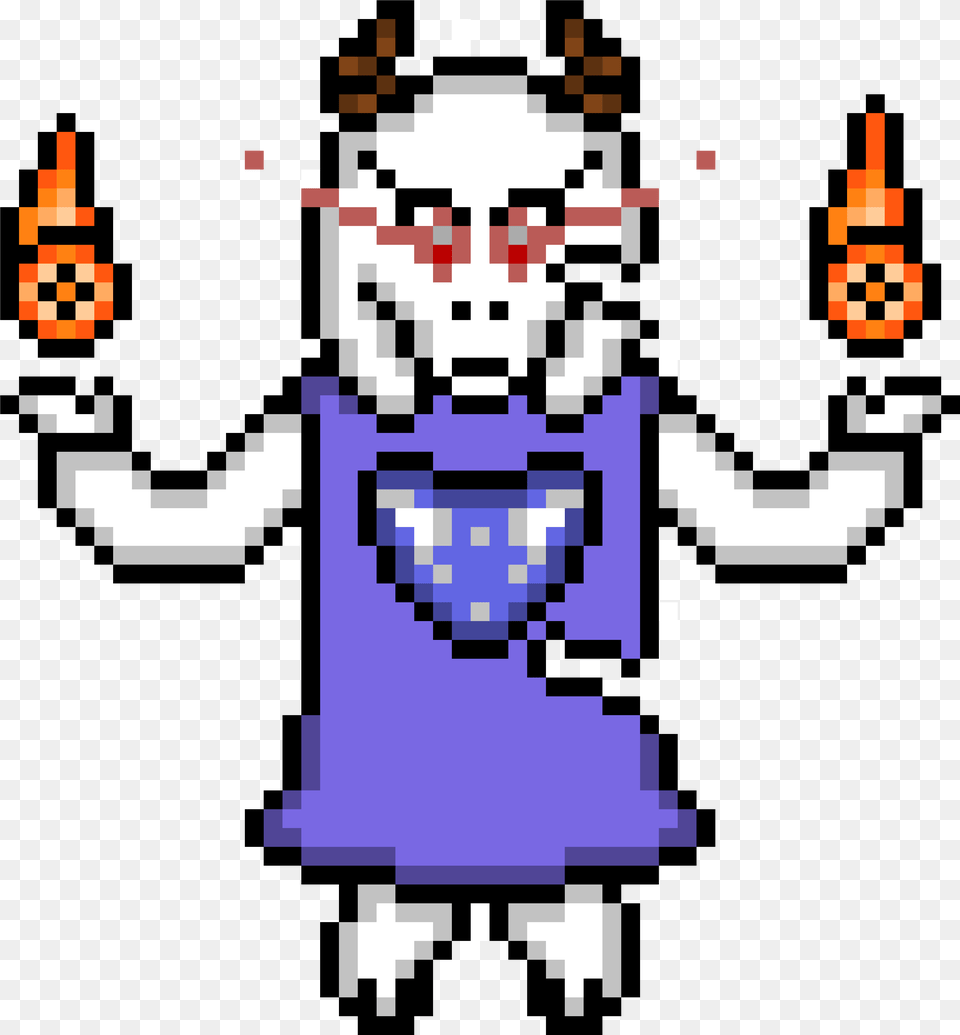 Undertale Toriel Sprite Genocide Harmode Undertale Toriel Fight Pixel Art, Performer, Person, Qr Code, Clown Png