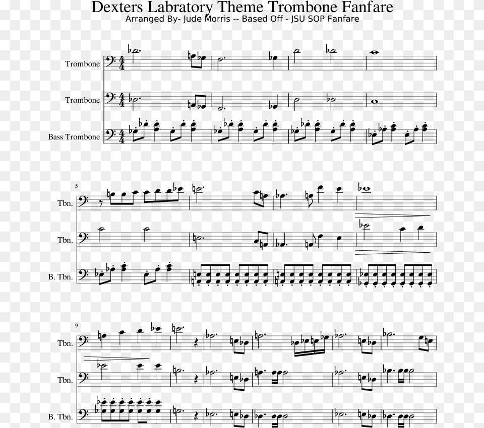 Undertale Tuba Sheet Music, Gray Free Transparent Png