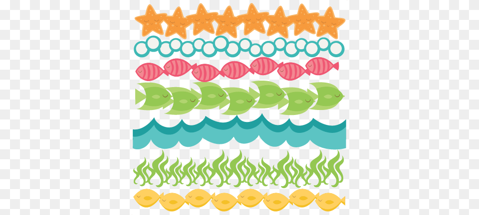 Underwater Clipart Underwater Border Clipart, Pattern, Animal, Reptile, Snake Free Png Download