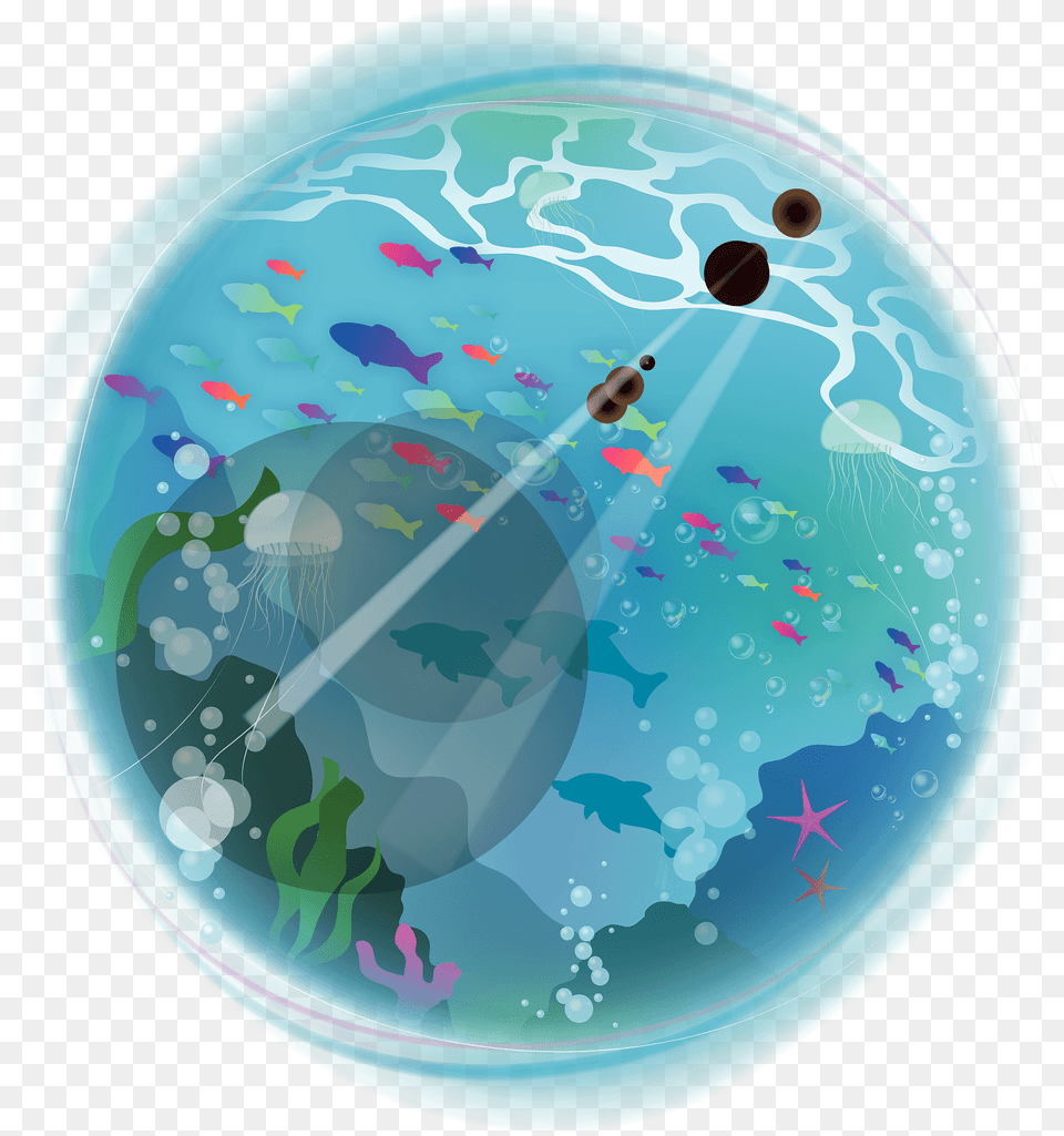 Underwater Sea Fish Clipart, Plate, Sphere, Astronomy, Outer Space Png Image