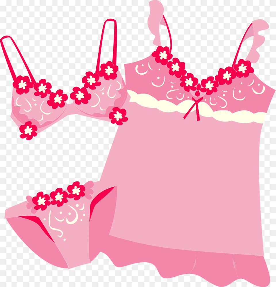 Underwear Lingerie Clipart, Clothing, Blouse, Dress, Flower Png Image