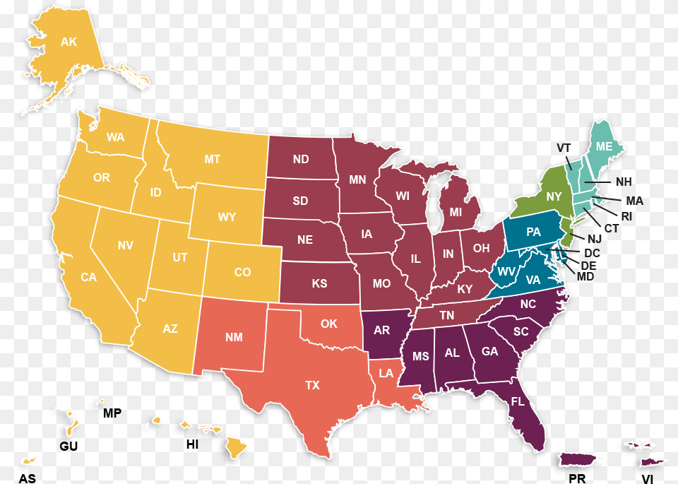 Underwriting Map Map Of Usa States Electoral Votes, Chart, Plot, Atlas, Diagram Free Png Download
