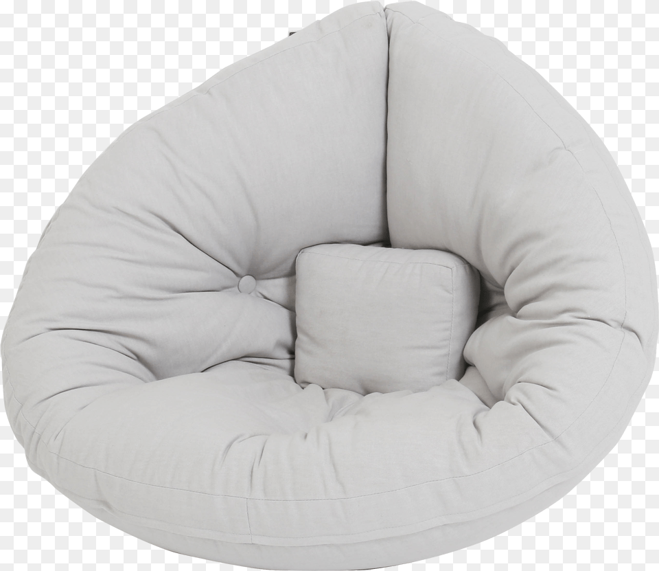 Undo The Four Velcro Straps At The Back Of Mini Nido Bean Bag Chair, Cushion, Home Decor, Pillow, Furniture Free Png Download