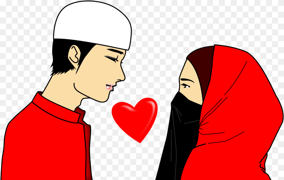 Unduh 80 Gambar Animasi Muslimah Dengan Kata Mutiara Husband Wife Love Cartoon, Adult, Female, Person, Woman Free Png Download