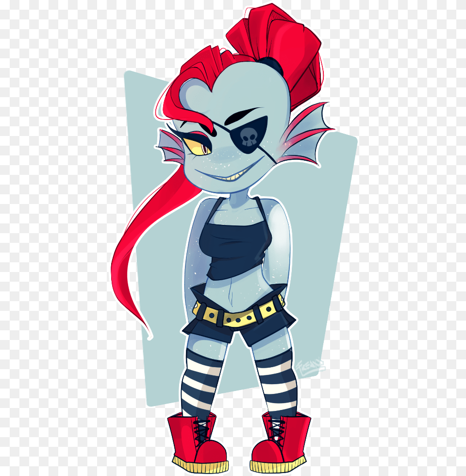 Undyne By Jessicafreaxx Undertale Character Undyne, Book, Comics, Publication, Baby Png Image