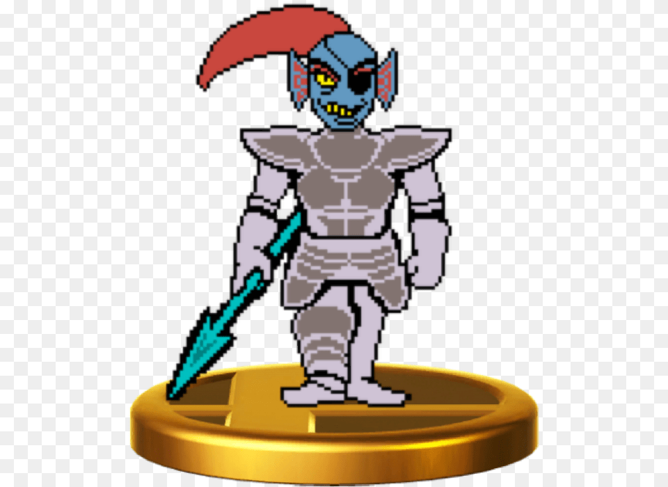 Undyne Is A Non Playable Character In Smash Bros Lawl Cartoon, Baby, Person, Face, Head Free Png