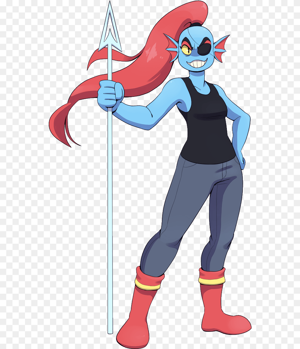 Undyne Undyne From Undertale, Person, Face, Head, Cartoon Free Transparent Png