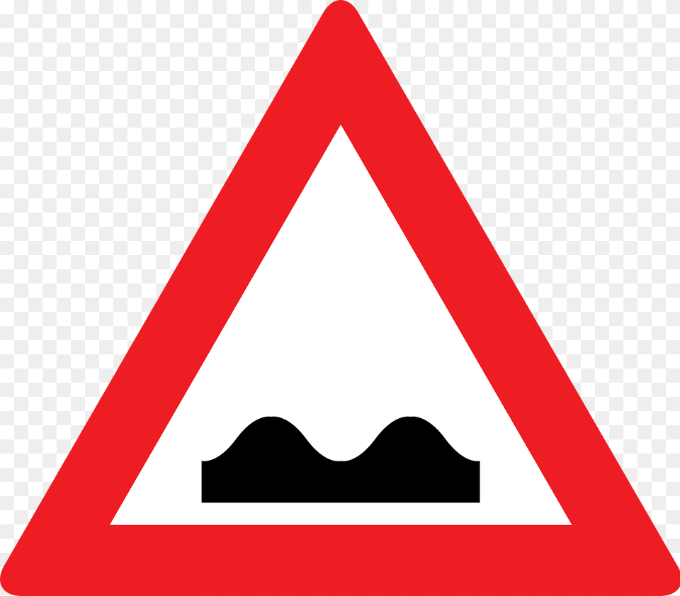 Uneven Road Ahead Sign In Austria Clipart, Symbol, Triangle, Road Sign Png Image