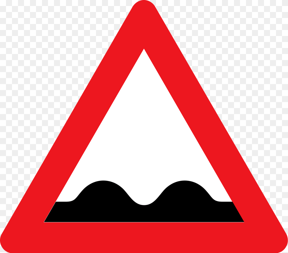 Uneven Road Ahead Sign In Denmark Clipart, Symbol, Triangle, Road Sign Free Transparent Png