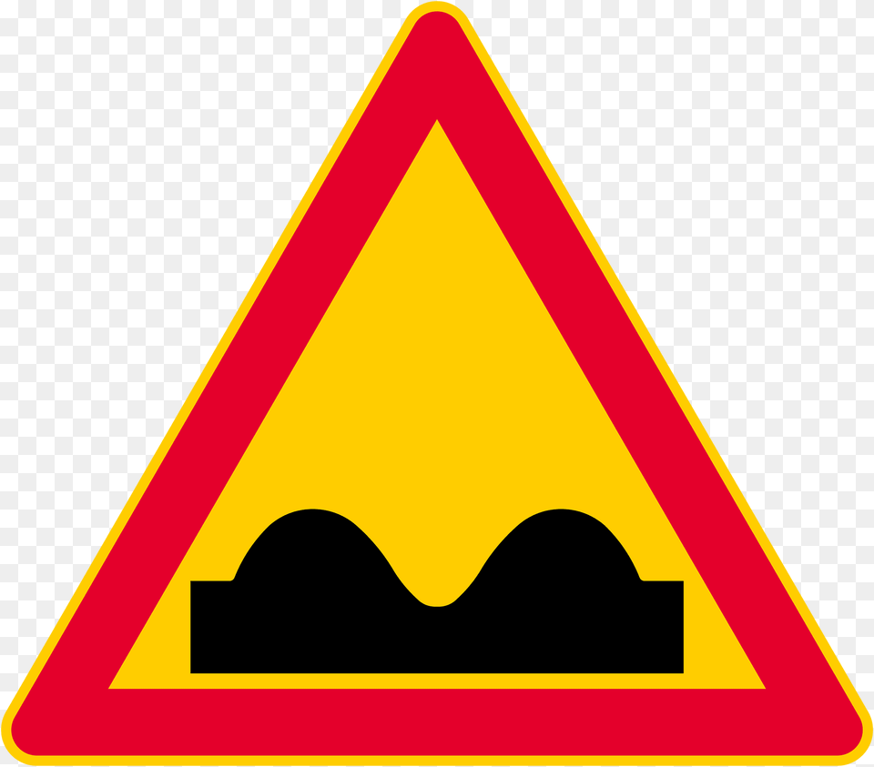 Uneven Road Ahead Sign In Finland Clipart, Symbol, Road Sign Free Png