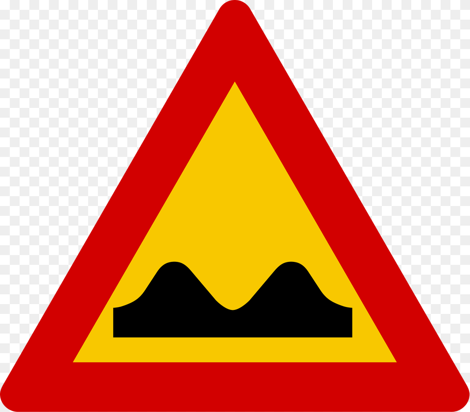 Uneven Road Ahead Sign In Iceland Clipart, Symbol, Road Sign Free Png Download