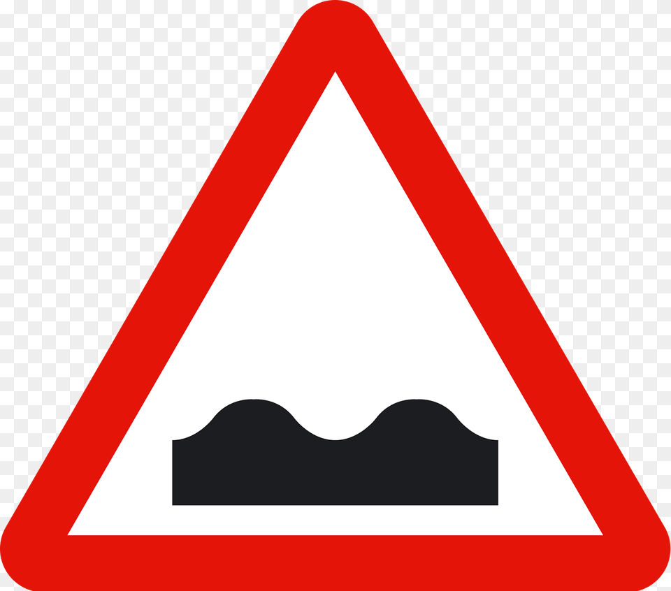 Uneven Road Ahead Sign In Spain Clipart, Symbol, Road Sign, Triangle Free Png Download