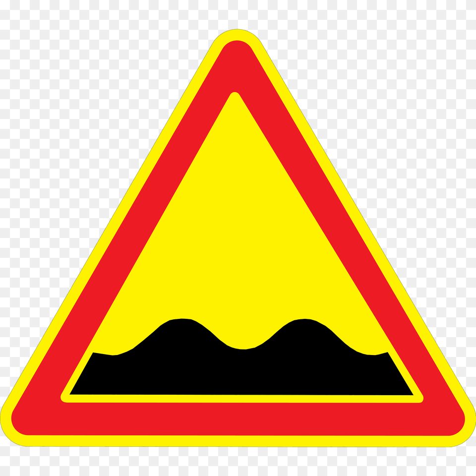 Uneven Road Ahead Sign In Ukraine Clipart, Symbol, Triangle, Road Sign Free Png